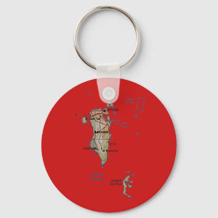 Bahrain karta Keychain Nyckelring