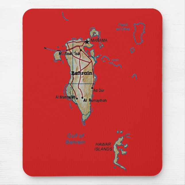 Bahrain Karta Mousepad Musmatta (Framsidan)