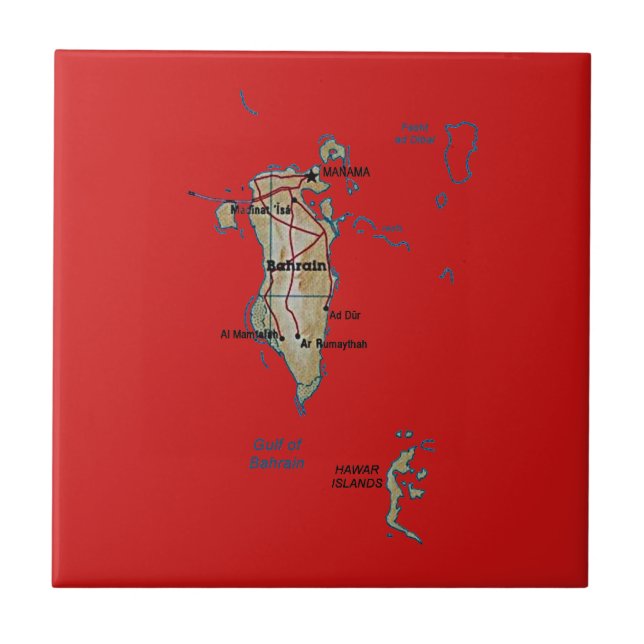 Bahrain Kartplattor Kakelplatta (Framsidan)