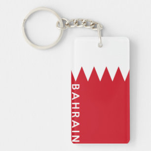 Bahrain land flagga symbol namn nyckelring