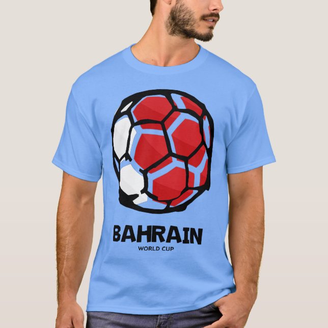 Bahrain Land Flagga T Shirt (Framsida)