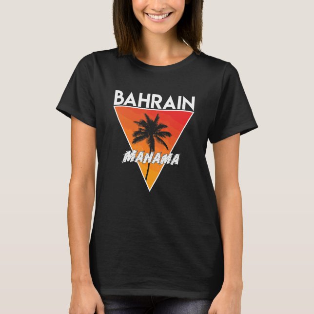 Bahrain Med Soliga Färger T Shirt (Framsida)