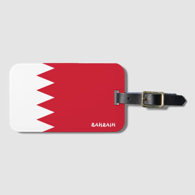Bahrain National Flagga Patriotic Bagagebricka (Framsida horisontal)