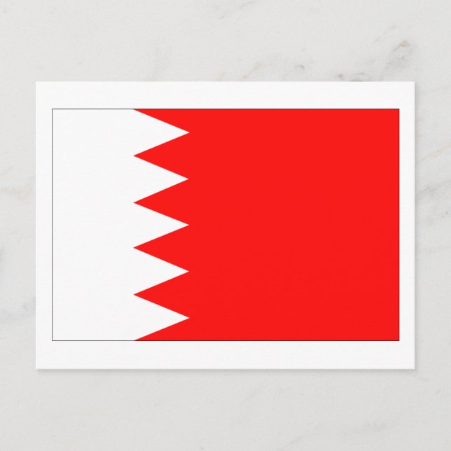 Bahrain National Flagga Vykort (Framsida)