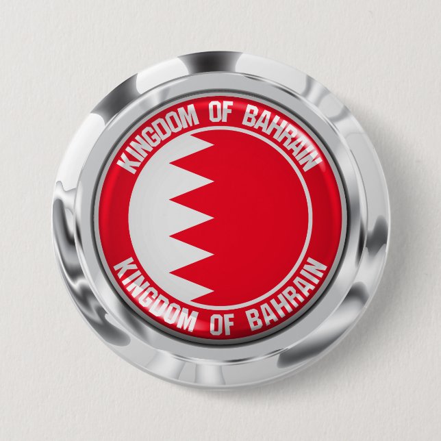 Bahrain Round Emblem Knapp (Framsida)