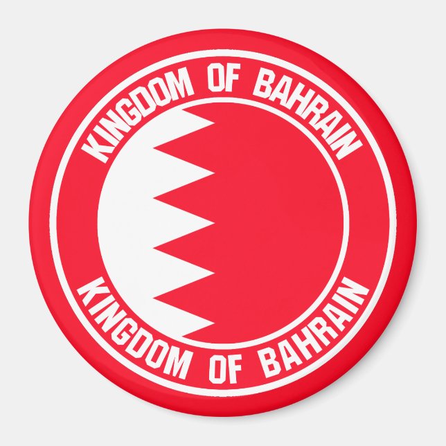Bahrain Round Emblem Magnet (Framsidan)
