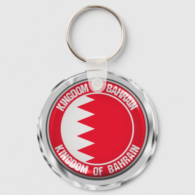 Bahrain Round Emblem Nyckelring (Framsida)