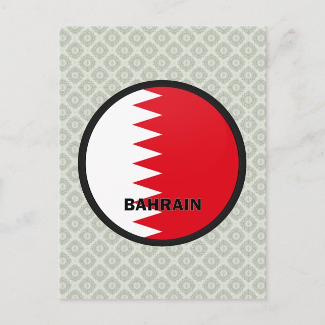 Bahrain Roundel Quality Flagga Vykort (Framsida)