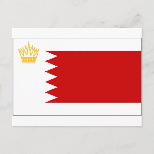 Bahrain Royal Standard Flagga Vykort (Framsida)