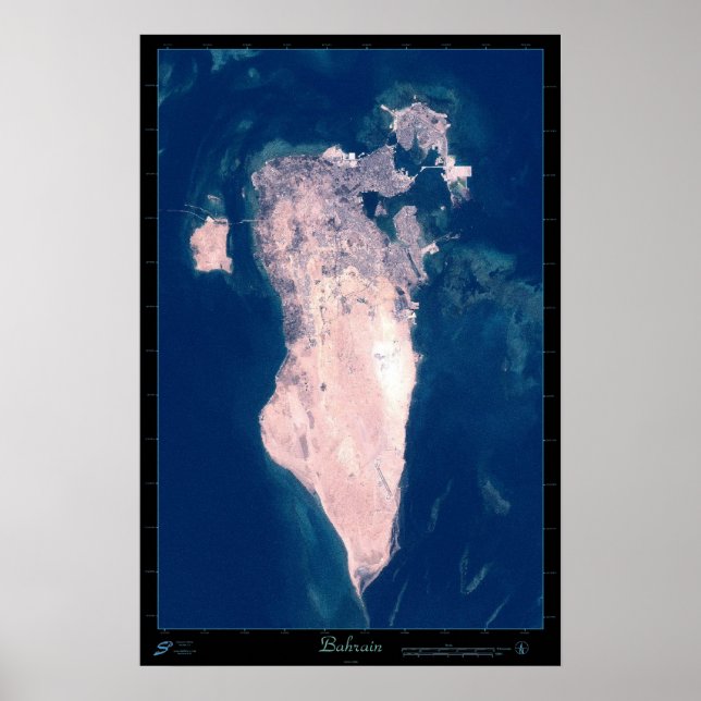 Bahrain satellit affisch (Framsidan)