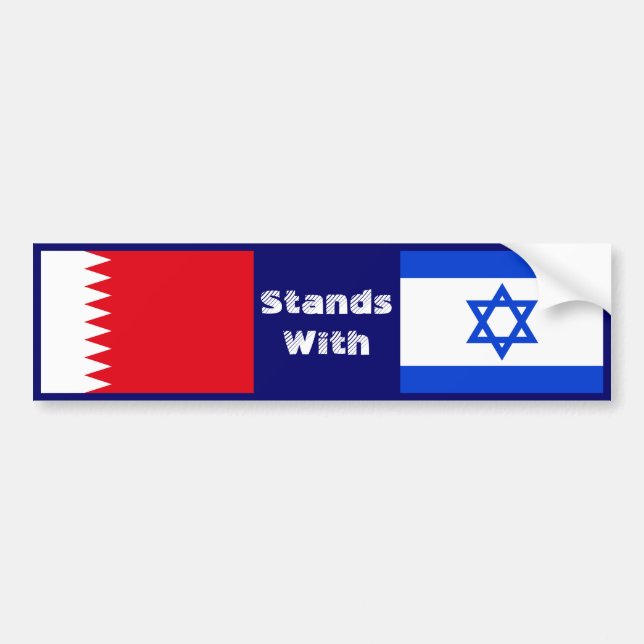 Bahrain Stands with Israel Bumper Sticker Bildekal (Framsidan)