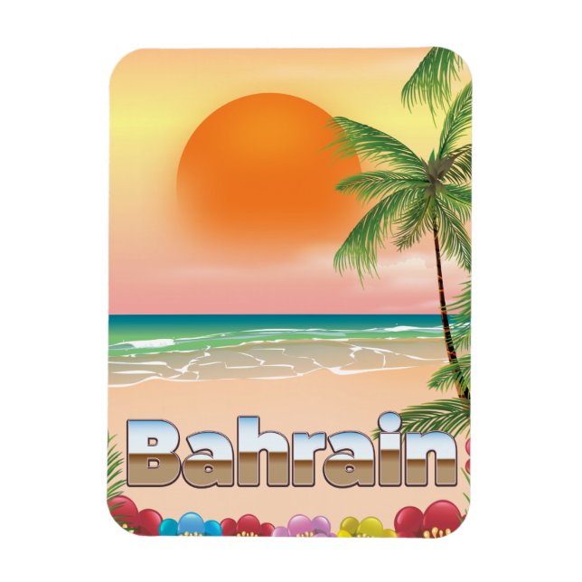 Bahrain strand reseresevärde magnet (Vertikal)