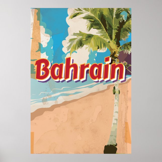 Bahrain Vintage resemapposters Poster (Framsidan)