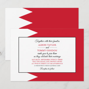 Bahraini Flagga, Flagga Bahrain Bröllop Inbjudningar