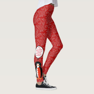 Bahraini Flagga Helgdag Penguin Talking Leggings
