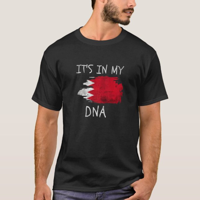 Bahraini It's in my DNA Patriotic Bahrain Country  T Shirt (Framsida)