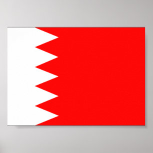 Bahrains nationalflagga poster