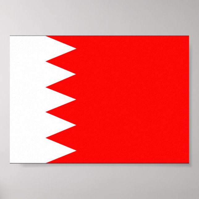 Bahrains nationalflagga poster (Framsidan)