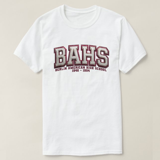 BAHS - Berlin American High School T Shirt (Design framsida)