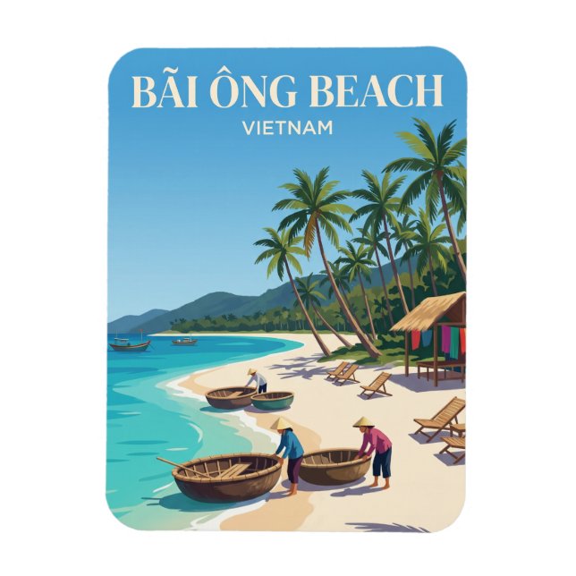 Bãi Ông Beach Vietnam Magnet (Vertikal)