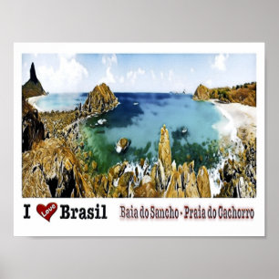 Baia do Sancho - I Kärlek - Brasilien - I Poster
