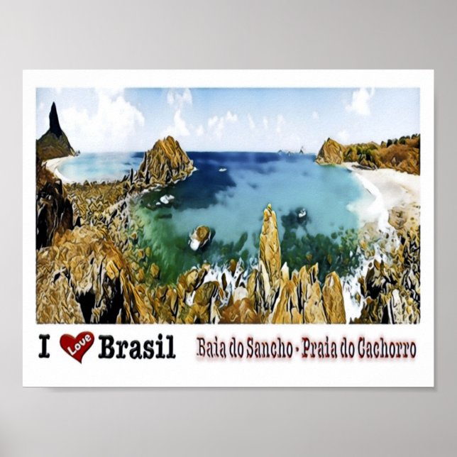Baia do Sancho - I Kärlek - Brasilien - I Poster (Framsidan)