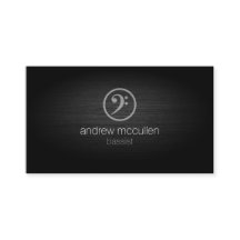 Baid Bass Clef Icon Brushed Metall Musician