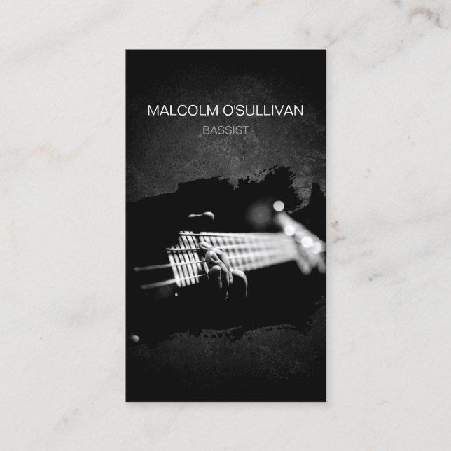 Baid Bass Guitarist Musician Visitkort (Framsida)