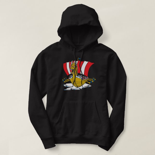 Baie Comeau Drakkar Hockey Classic T Shirt Hoodie (Design framsida)