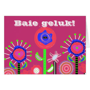 Baie geluk hälsningskort