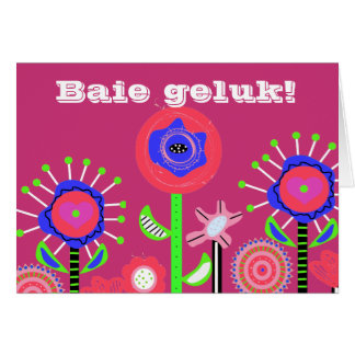 Baie geluk hälsningskort