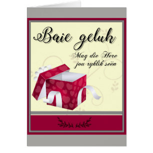 Baie geluk hälsningskort