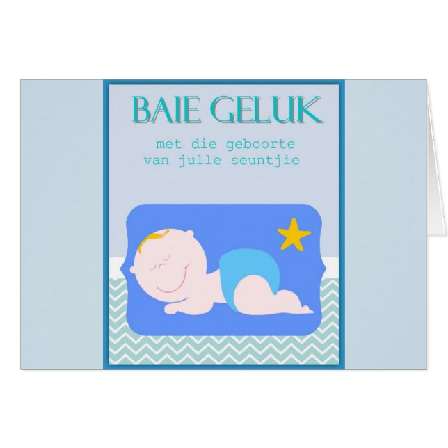Baie geluk mötte matrisgeboorte skåpbil julle hälsningskort (Framsidan Horizontal)