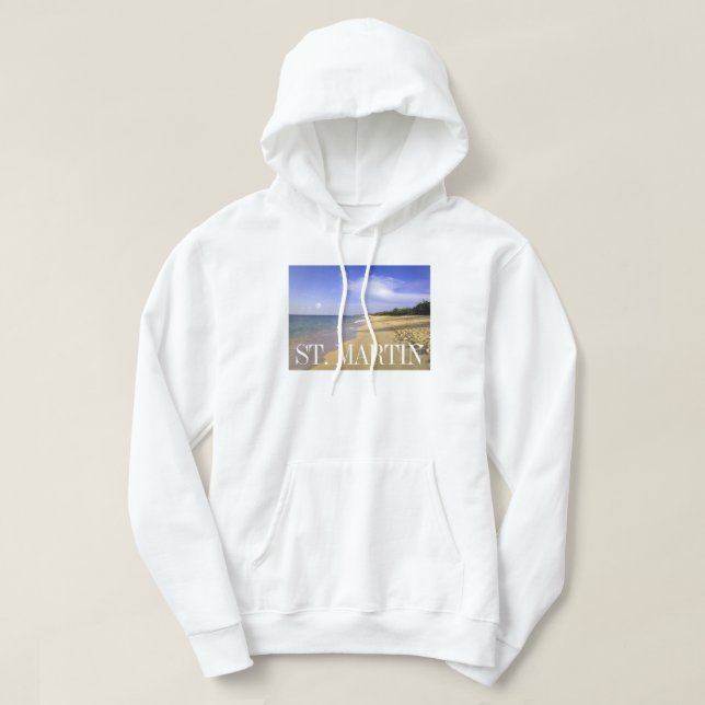 Baie Longue Long Bay Beach, St. Martin Hoodie (Design framsida)