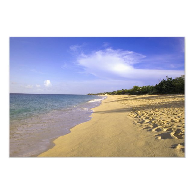 Baie Longue Long Bay strand, St. Martin, Fototryck (Framsidan)
