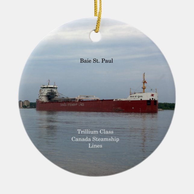 Baie St. Paul dubbla åsidosatte ornament (Framsidan)