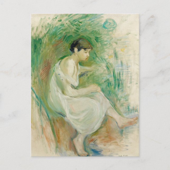 Baigneuse en Chemise | Berthe Morisot Vykort (Framsida)