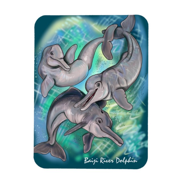 Baiji River Dolphin borttappad echos Magnet (Vertikal)