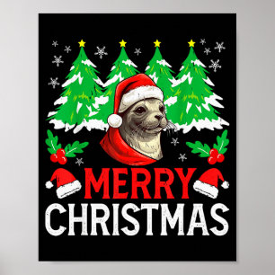Baikal-säl jul pyjamas kostym för Xmas Holi Poster