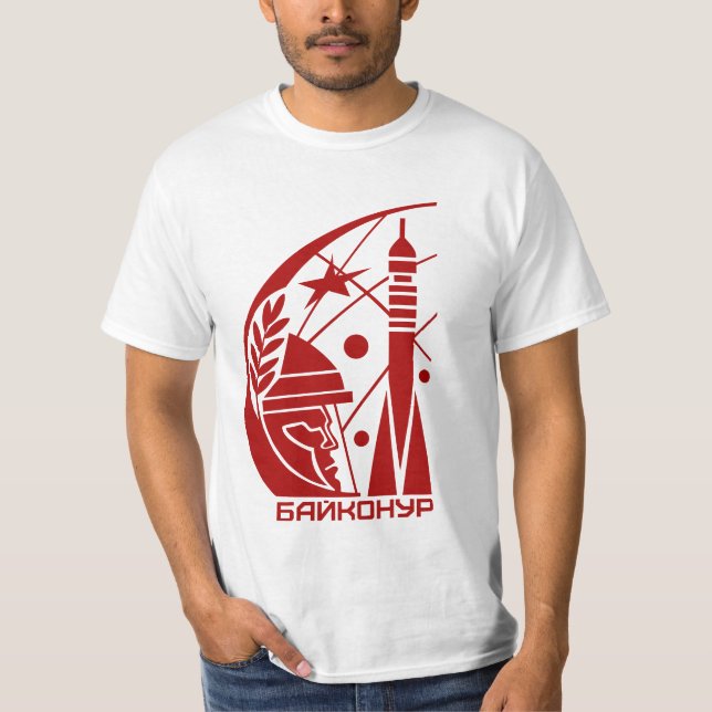 Baikonur Cosmodrome T Shirt (Framsida)