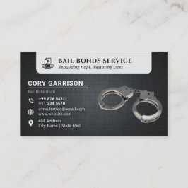 Bail Bond Services | Elegant svart Visitkort