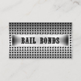 Bail Bonds Metall Affärskort Visitkort
