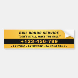 Bail Bonds Service | Mörkens Orange Bildekal