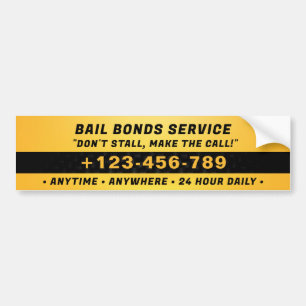 Bail Bonds Service Mörkens Orange Bildekal