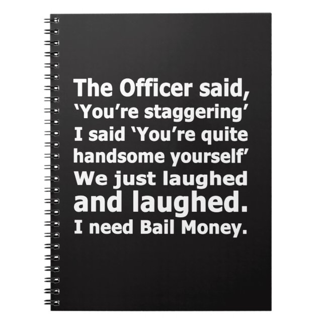 Bail Money Anteckningsbok (Framsidan)