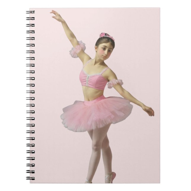 Bailarina con tutú rosa anteckningsbok (Framsidan)