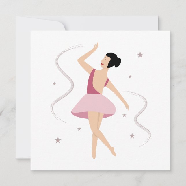 Bailarina de ballet inbjudningar (Framsida)
