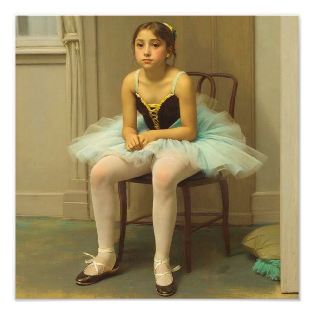 Bailarina descansando después de la clase de baile fototryck (Framsidan)