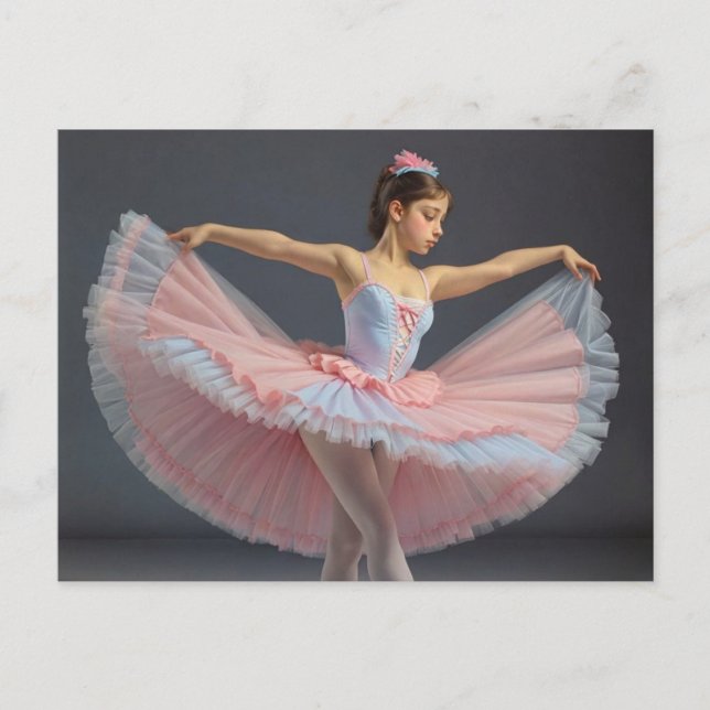 Bailarina desplegando su tutu  vykort (Framsida)
