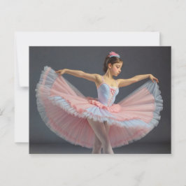 Bailarina desplegando su tutu vykort